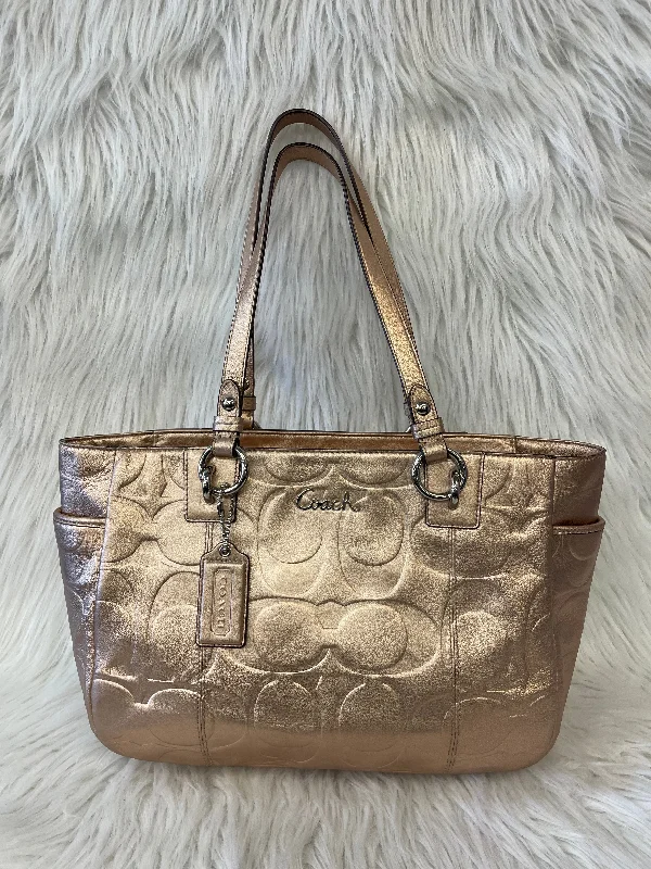 Coach Borough bags with a structured silhouette and a magnetic - snap closureHandbag Designer By Coach, Size: Medium