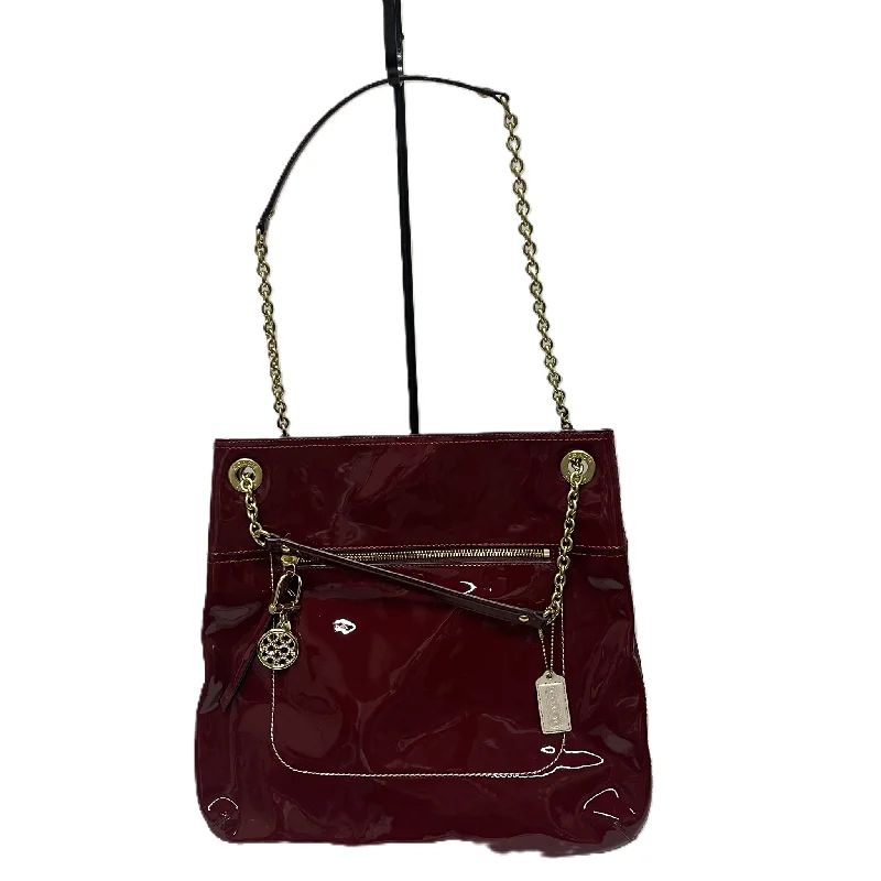 Coach bags with a front - flap pocket and a turnlock for a classic aestheticHandbag Designer By Coach, Size: Large