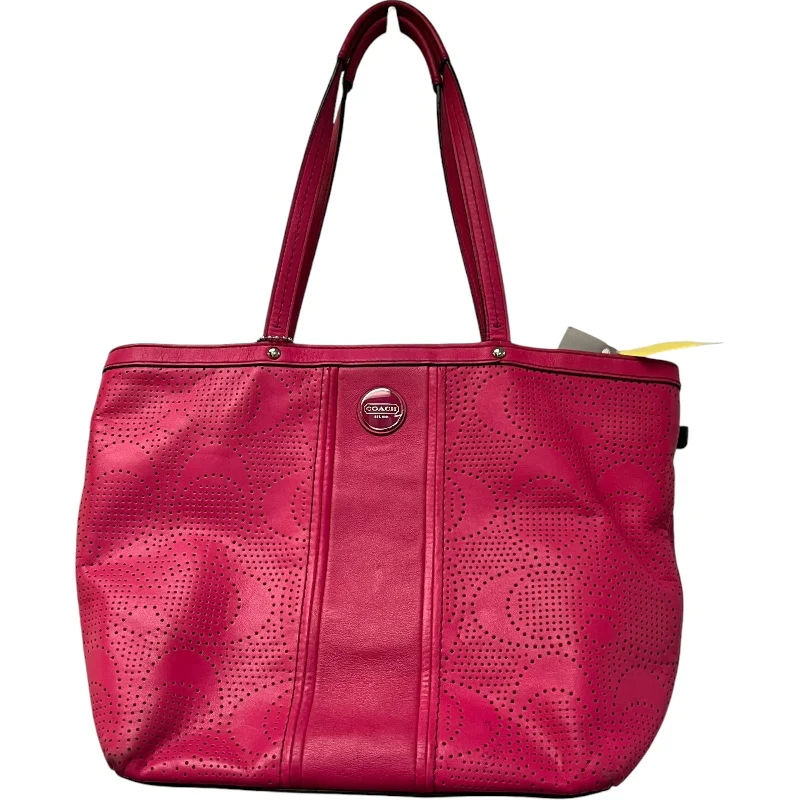 Coach bags with a patent - leather finish for a shiny and sophisticated appearanceHandbag Designer By Coach, Size: Medium