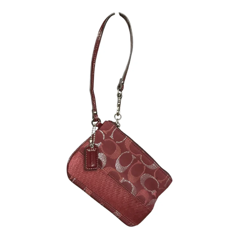 Coach Dempsey bags with a large capacity and a drawstring closureWristlet By Coach, Size: Small