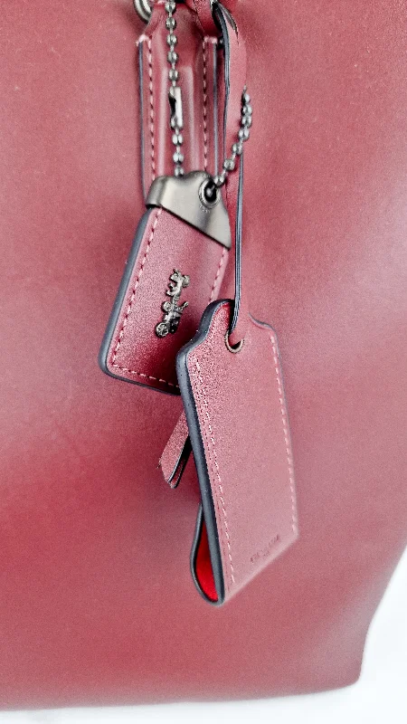 Ladies Coach Tabby bags with a detachable shoulder strapCoach 1941 Dakotah Satchel in Burgundy Red Smooth Leather Handbag Crossbody Bag - Coach 59132