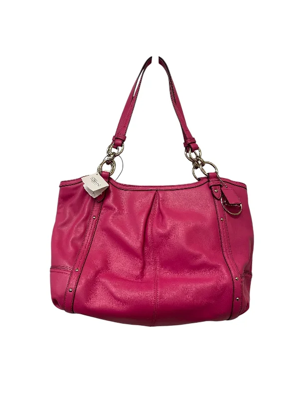 Coach bags with a patent - leather finish for a shiny and sophisticated appearanceHandbag Designer By Coach, Size: Medium