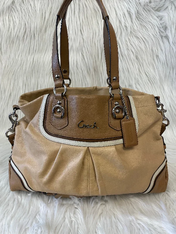 Coach Dempsey bags with a crystal - embellished C - logo for added luxuryHandbag Designer By Coach, Size: Large