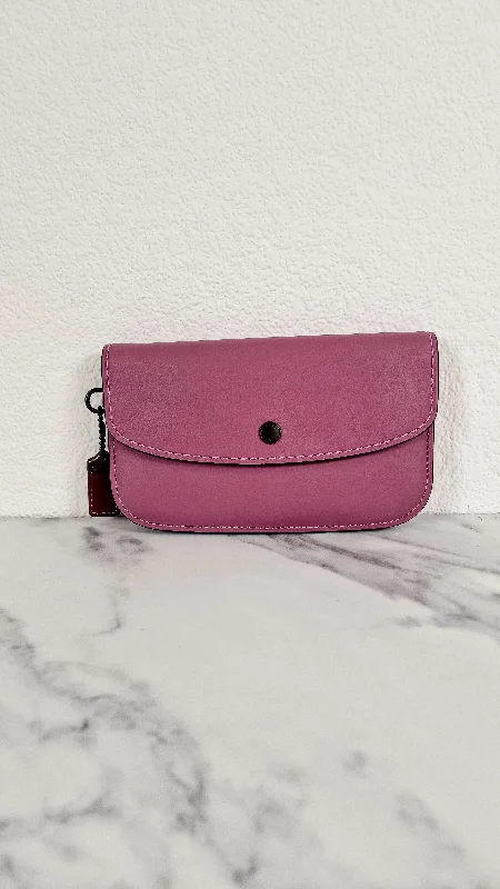 Coach Dempsey bags with a leather - wrapped drawstring for a luxurious feelCoach 1941 Clutch Wallet in Primrose Pink Purple Smooth Leather - Coach 58818